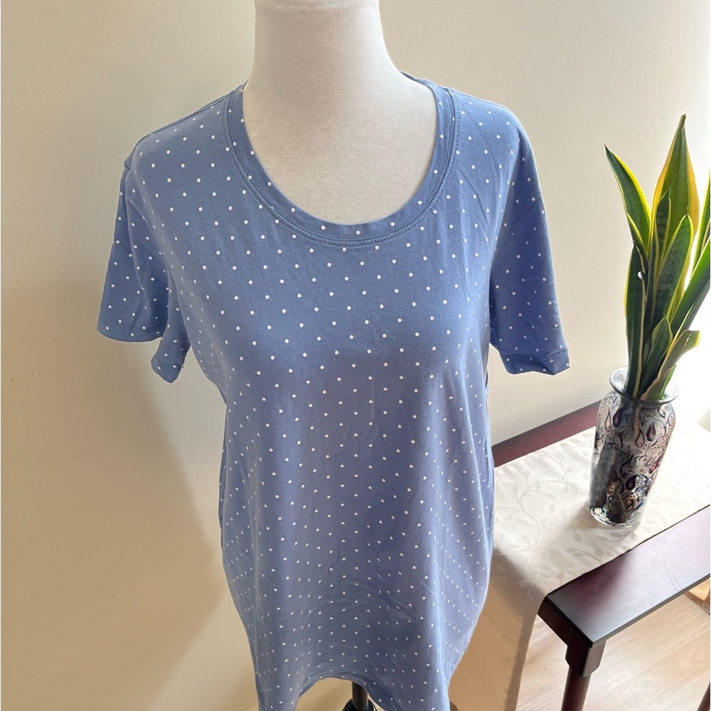 ECOTHREADS~ Dressy T-Shirt-Size XL~Light Blue~Fitted Organic Cotton - Picture 3 of 8